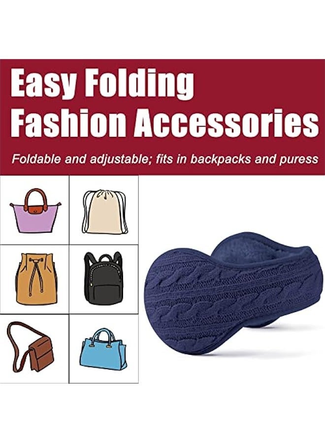 سدادات أذن للرجال والنساء في فصل الشتاء، سدادات أذن من الصوف لتدفئة الأذن في فصل الشتاء البارد قابلة للتعديل - Image 3